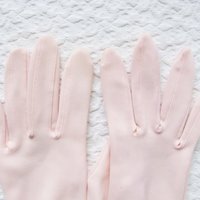 Pink Gloves Vintage Mid Forearm Length Wedding Tea Party Retro Bridal Mid Century Elegant Cosplay Free Ship US When Roses Bloom
