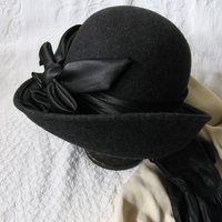 Vintage Hat Gray  Cloche Tea Wedding Garden Party Retro Tailored Elegance Downton Miss Phryne Fisher Gatsby Cosplay Style  WhenRosesBloom