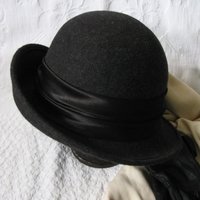 Vintage Hat Gray  Cloche Tea Wedding Garden Party Retro Tailored Elegance Downton Miss Phryne Fisher Gatsby Cosplay Style  WhenRosesBloom