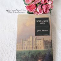 Vintage Book Northanger Abbey Jane Austen Classic Romance Love Literature Gift for her Decorative Library Decor   WhenRosesBloom