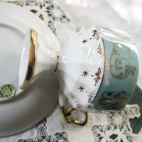 Tea Cup Turquoise Child Dolly Mommy & Me Nana Sterling Vintage Japan Tea Party Demitasse Cappuccino Cottage Shabby Chic WhenRosesBloom