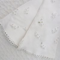 Vintage White Gloves Long Eyelet Embroidery Retro Mid Century Wedding Bride  Free Ship US Downton Austen Titanic Cosplay    When Roses Bloom
