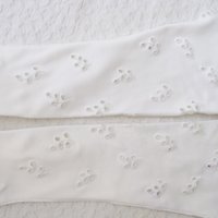 Vintage White Gloves Long Eyelet Embroidery Retro Mid Century Wedding Bride  Free Ship US Downton Austen Titanic Cosplay    When Roses Bloom