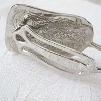 Silver Tea Pastry Sandwich Serving Tongs Elegant Afternoon Tea Gift Fancy Cake Pastry Dessert Cottage Granny Downton Abbey  WhenRosesBloom