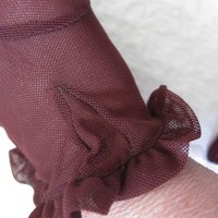 Gloves Brown Sheer Sz 6 Vintage Retro Mid Century Style Tea Downton Miss Fisher Cosplay Free Ship in US When Roses Bloom