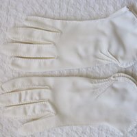 Gloves White Short  Retro Vintage Tea Party Elegant Cosplay Downton Miss Fisher Mid Century Style Free Ship US When Roses Bloom
