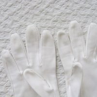 Gloves White Short Italian sz 6+ Retro Vintage Tea Party Elegant Cosplay Downton Miss Fisher Mid Century Style Free Ship US When Roses Bloom