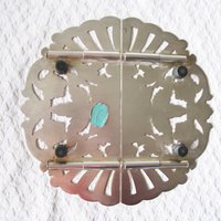 Vintage Silver Tea Trivet Hot Plate Tea Party Wedding Birthday Entertaining Tea Gift Silver Rococo Elegant Shabby Chic   WhenRosesBloom
