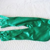 Green Gloves NOS Matinee Vintage Tea Party Retro Mid Century Cosplay Wedding Bride Bridesmaid Afternoon Tea Free Ship US When Roses Bloom
