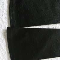 Vintage Gloves Black Sz 6 1/2 Faux Leather Vegan Fabric Matinee Classic Mid Century Mod Cocktail Party Style Free Ship US WhenRosesBloom