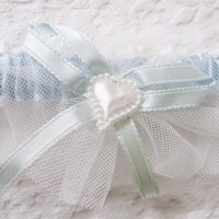 Wedding Garter Bridal Garter Vintage  Retro Classic Romantic Wedding Accessories Something Blue Ribbon &  Lace