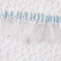 Wedding Garter Bridal Garter Vintage  Retro Classic Romantic Wedding Accessories Something Blue Ribbon &  Lace