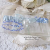Wedding Garter Bridal Garter Vintage  Retro Classic Romantic Wedding Accessories Something Blue Ribbon &  Lace