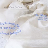 Wedding Garter Bridal Garter Vintage  Retro Classic Romantic Wedding Accessories Something Blue Ribbon &  Lace