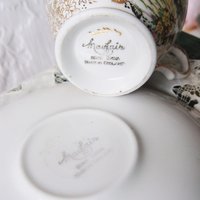 Vintage Footed Teacup Cottage Colonial Lady English Mid Century TeaTime Gift Victoria Downton Abbey Cottage Shabby Chic Tea WhenRosesBloom
