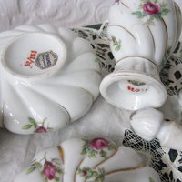 Vintage Perfume Dresser Vanity Set China Roses Thames Japan  Shabby Chic Cottage Farmhouse Romantic Retro Mid Century Urban WhenRosesBloom