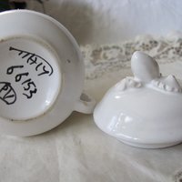 Vintage Pots de Creme Set of 6 White Italian Pottery Classic Dessert  TeaTime Elegant Mid Century Pudding Cups Hot Chocolate