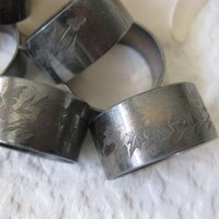 Silver Napkin Rings 6 Vintage Quadruple Plate Tea Gift Aesthetic Style Downton Abbey Classic Farmhouse Cottage Shabby Chic WhenRosesBloom