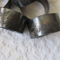 Silver Napkin Rings 6 Vintage Quadruple Plate Tea Gift Aesthetic Style Downton Abbey Classic Farmhouse Cottage Shabby Chic WhenRosesBloom