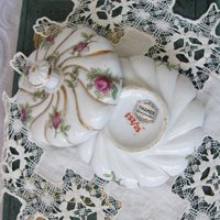 Vintage Perfume Dresser Vanity Set China Roses Thames Japan  Shabby Chic Cottage Farmhouse Romantic Retro Mid Century Urban WhenRosesBloom