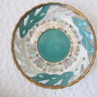 Vintage Lefton Teacup Turquoise Blue Footed Mid Century Retro Tea Gift Downton Abbey Shabby Chic Classic Tea WhenRosesBloom