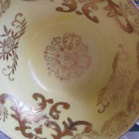 Vintage Tea Cup Royal Sealy Yellow Footed Gold Raised Paste decoration Tea Party Cottage Shabby Chic Downton Edwardian Tea  WhenRosesBloom