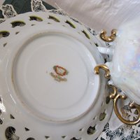 Vintage Tea Cup Royal Sealy Yellow Footed Gold Raised Paste decoration Tea Party Cottage Shabby Chic Downton Edwardian Tea  WhenRosesBloom