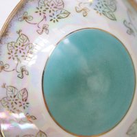 Vintage Lefton Teacup Turquoise Blue Footed Mid Century Retro Tea Gift Downton Abbey Shabby Chic Classic Tea WhenRosesBloom