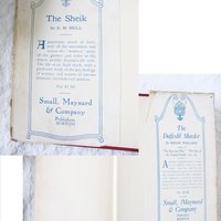 Vintage Red Book The Sheik 1921 Rare Edwardian Romantic Decorative Artwork Paper Cover Library Decor WhenRosesBloom