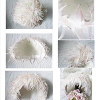 Vintage Hat Bridal Ballerina Fascinator Band Headpiece Wedding Style Audrey Hepburn Mid Century Retro Tea Party WhenRosesBloom