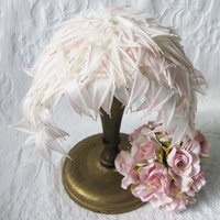 Vintage Hat Bridal Ballerina Fascinator Band Headpiece Wedding Style Audrey Hepburn Mid Century Retro Tea Party WhenRosesBloom