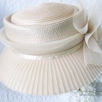 Elegant Hat Mid Century Bridal Retro Dressy Hat Tea Cocktail Party Garden Party Audrey Hepburn Breakfast at Tiffany Cosplay WhenRosesBloom