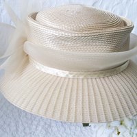 Elegant Hat Mid Century Bridal Retro Dressy Hat Tea Cocktail Party Garden Party Audrey Hepburn Breakfast at Tiffany Cosplay WhenRosesBloom