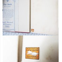 Vintage Red Book The Sheik 1921 Rare Edwardian Romantic Decorative Artwork Paper Cover Library Decor WhenRosesBloom