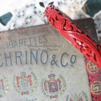 Cinnabar Bangle Bracelet Carved Classic Victorian Romantic Flapper Gatsby Boho Gypsy Hipster Retro Vintage Jewelry  WhenRosesBloom