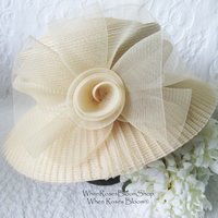 Elegant Hat Mid Century Bridal Retro Dressy Hat Tea Cocktail Party Garden Party Audrey Hepburn Breakfast at Tiffany Cosplay WhenRosesBloom