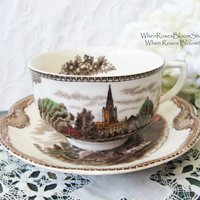 Teacup Kenilworth Castle Johnson Bros English  Downton Elegant Steampunk Gentlemen's Tea Retro Booklover's Tea Walter Scott WhenRosesBloom