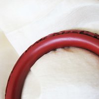 Cinnabar Bangle Bracelet Carved Classic Victorian Romantic Flapper Gatsby Boho Gypsy Hipster Retro Vintage Jewelry  WhenRosesBloom