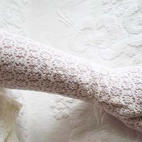 Vintage White Gloves Long Lace Opera Wedding Debutante Mid Century Bride Bridesmaid  Downton J Austen Titanic Free Ship US When Roses Bloom