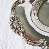 Silver Oval Tray Rogers Remembrance pattern 1948 Vintage Party Tea Time Tea Gift Wedding Anniversary Gift Entertainment WhenRosesBloom