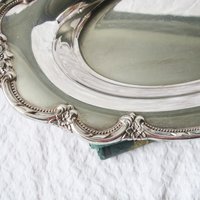 Silver Oval Tray Rogers Remembrance pattern 1948 Vintage Party Tea Time Tea Gift Wedding Anniversary Gift Entertainment WhenRosesBloom