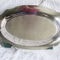 Silver Oval Tray Rogers Remembrance pattern 1948 Vintage Party Tea Time Tea Gift Wedding Anniversary Gift Entertainment WhenRosesBloom