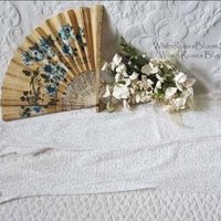Vintage White Gloves Long Lace Opera Wedding Debutante Mid Century Bride Bridesmaid  Downton J Austen Titanic Free Ship US When Roses Bloom
