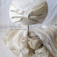 White Pillbox Fur Hat Vintage Toque w/Bow Classic Cocktail Pillbox Bellhop Toque Elegant Jackie O Style 1950s-50s Cosplay WhenRosesBloom