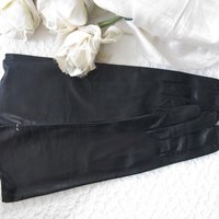 Black Leather Gloves Vintage French Size 7 1/2 Harzfeld NOS Downton Steampunk Downton  Miss Fisher 50s 60s Cosplay WhenRosesBloom