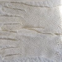 Vintage Gloves White Crochet Fishnet Elegant Tea Party Vintage Retro Wedding Bridesmaid 1st Communion Victoria Downton WhenRosesBloom