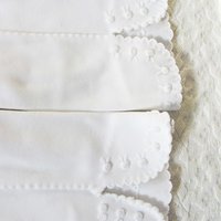 Vintage White Gloves Rose Embroidery Wedding Classic Retro Mid Century Bride Bridesmaid Downton Austen Cosplay Free Ship US When Roses Bloom