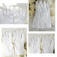Vintage White Gloves Rose Embroidery Wedding Classic Retro Mid Century Bride Bridesmaid Downton Austen Cosplay Free Ship US When Roses Bloom