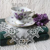 Tea Cup Spring Violets Rossetti China Occupied Japan Vintage Retro TeaTime Gift Dainty Mid Century Shabby Chic Romantic Tea WhenRosesBloom