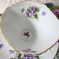 Tea Cup Spring Violets Rossetti China Occupied Japan Vintage Retro TeaTime Gift Dainty Mid Century Shabby Chic Romantic Tea WhenRosesBloom